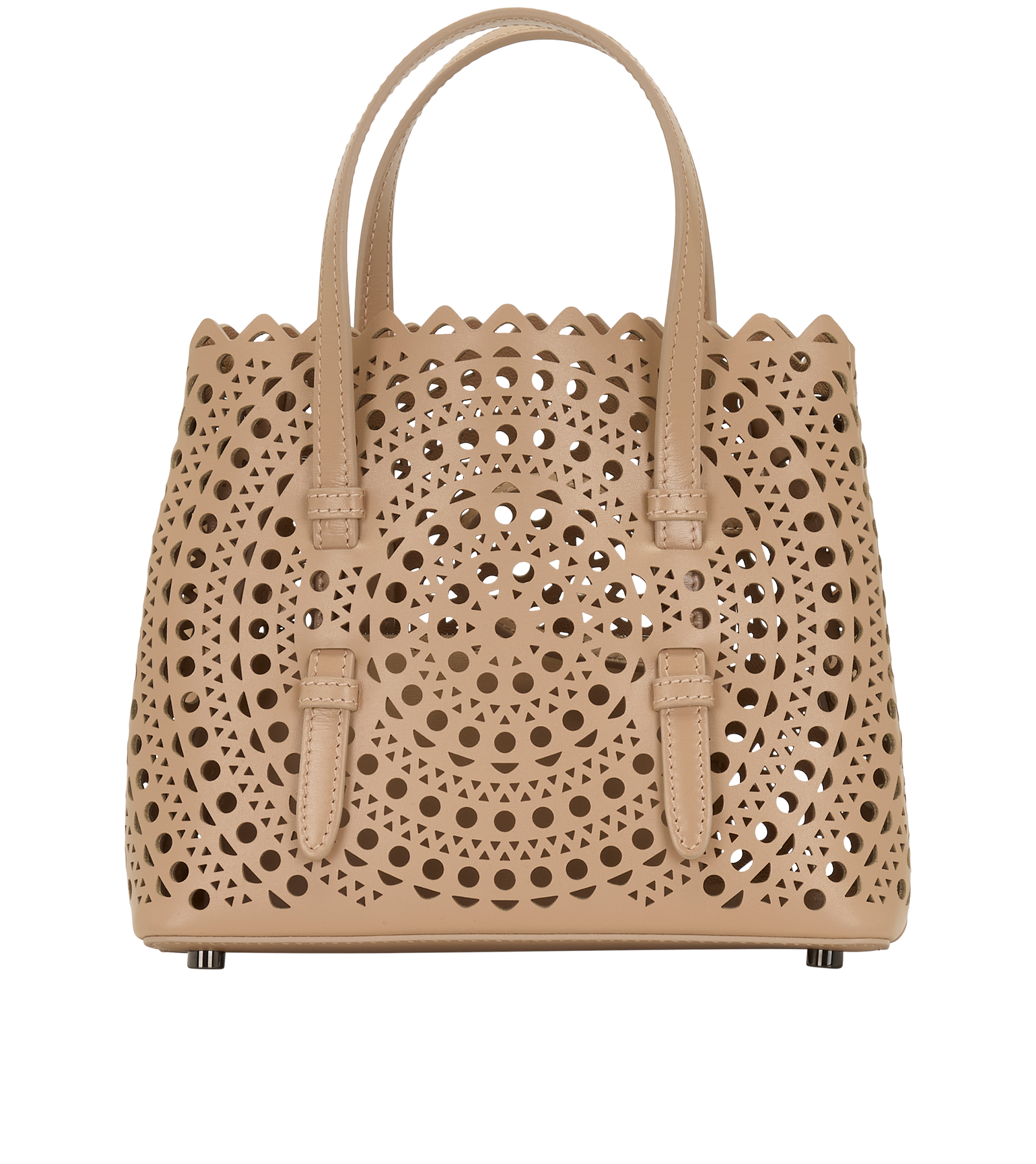Alaia Laser Cut Tote, &pound;895, Handbags, Pink, Leather, Back view